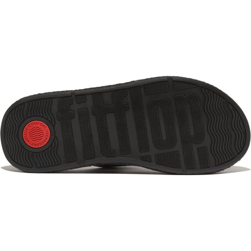 NWT -  Fitflop Womens F-Mode Espadrille Black Adjustable Thong Sandals |  US 6 - Picture 3 of 5